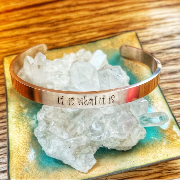 Jewelry - 🆕 Rose Gold Stainless It Is What It Is Bracelet